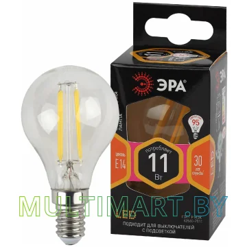 Светодиодная лампочка ЭРА F-LED P45-11W-827-E14 (Б0047012)